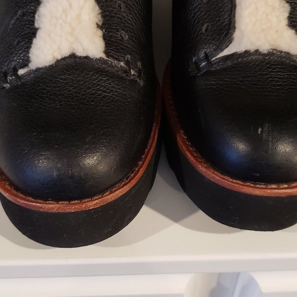 Coach Urban Hiker Shearling POP Black/Natural Ankle Boots: Women's Size 10M - Picture 8 of 13